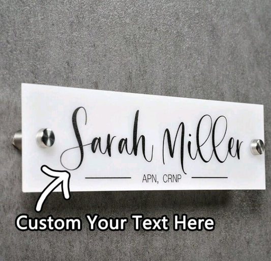 Custom Acrylic doorplate